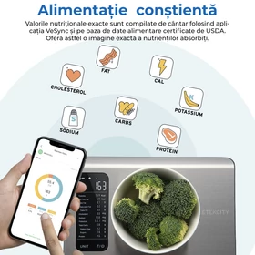 Imagine 10/10 - Cântar de bucătărie smart Etekcity cu calculator de calorii ESN00-RBS