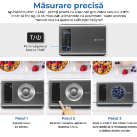 Imagine 4/10 - Cântar de bucătărie smart Etekcity cu calculator de calorii ESN00-RBS