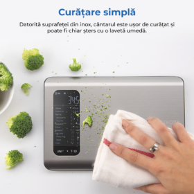 Imagine 5/10 - Cântar de bucătărie smart Etekcity cu calculator de calorii ESN00-RBS