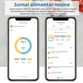 Imagine 8/10 - Cântar de bucătărie smart Etekcity cu calculator de calorii ESN00-RBS