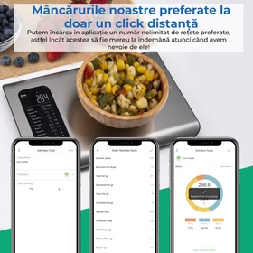 Imagine 9/10 - Cântar de bucătărie smart Etekcity cu calculator de calorii ESN00-RBS