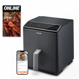 Imagine 1/7 - Friteuză cu aer cald Cosori Dual Blaze (Gri închis) CAF-P681S-KEUR