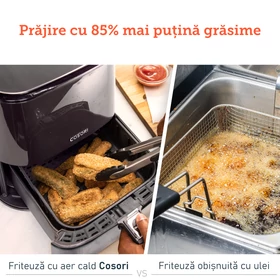 Imagine 8/12 - Friteuză cu aer cald și Aparat de deshidratare Cosori Steel  CP258-AF-DEU