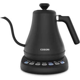 Imagine 1/5 - Fierbător electric Cosori Gooseneck cu 5 setări individuale Inox 0,8 L (negru mat) CO108-NK-EUR