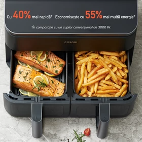 Imagine 8/8 - Friteuză cu aer cald Cosori Dual Basket, 8,5 litri