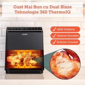 Imagine 5/7 - Friteuză cu aer cald Cosori Dual Blaze (Gri închis) CAF-P681S-KEUR