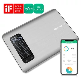 Imagine 2/10 - Cântar de bucătărie smart Etekcity cu calculator de calorii ESN00-RBS
