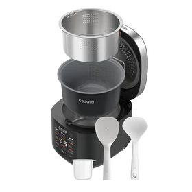 Imagine 4/8 - Cosori Slow Cooker Fierbător de orez multifuncțional (Negru) 