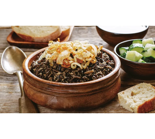 Pilaf de orez sălbatic și ciuperci