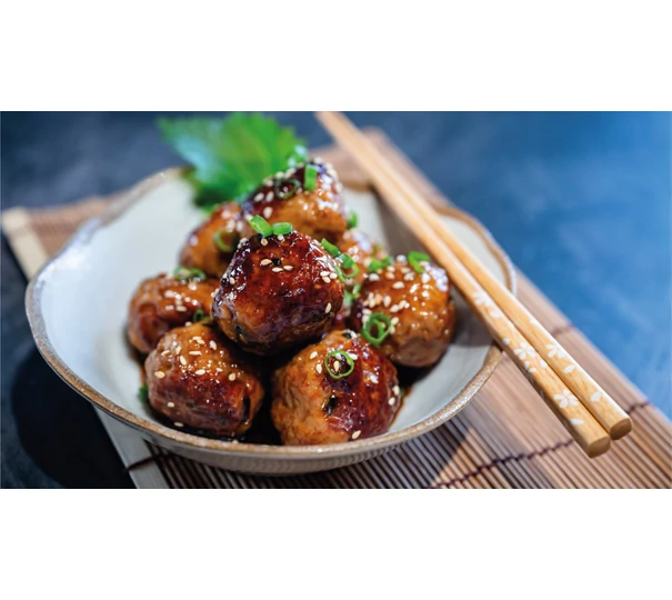 Chiftele de curcan cu glazură de  gochujang