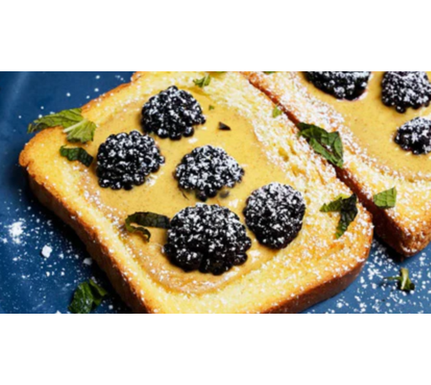 Toast cu cremă custard la airfryer
