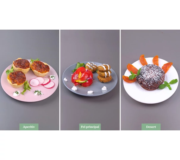 Mini quche-uri cu branză și legume / Falafel / Lava cake